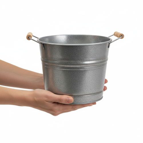 Übertopf Pflanzgefäß Vintage Deko Metalleimer Ø22cm H20cm | Floristik24.de