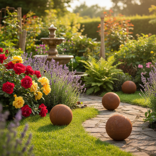 Artikel Gartenkugel dekorative Rasenverzierung zeitloser Eyecatcher für den Garten 10cm 4St