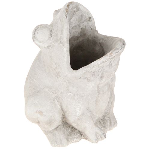 Artikel Frosch Deko Pflanztopf Blumentopf Beton Grau H18,5cm