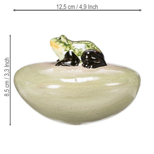 Artikel Deko Frosch Schwimmstein aus Keramik für Gartenteich und Wasserbecken 13cm 3St