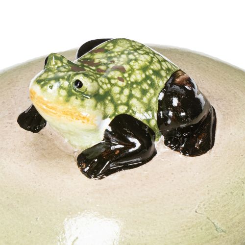 Artikel Deko Frosch Schwimmstein aus Keramik für Gartenteich und Wasserbecken 13cm 3St
