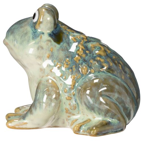 Artikel Frosch Figur Sommerdeko aus Keramik für Wohnung und Balkon 12cm 3St