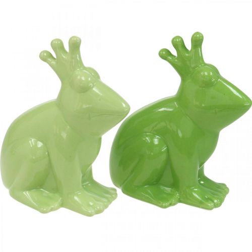 Artikel Deko Frosch Keramik, Froschkönig Paar Sommerdeko 13×8×16cm 2St