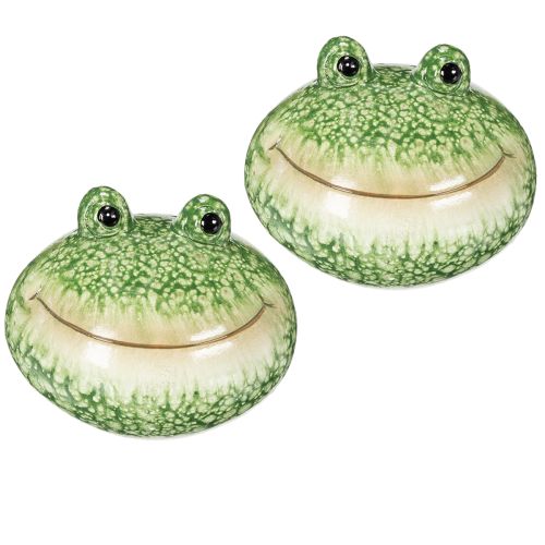 Artikel Deko Frosch Figur für verspielte Wohn und Gartendekoration grün 11cm 2St