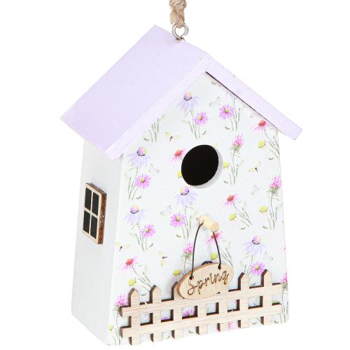 Artikel Frühlingsdeko Deko Vogelhaus Flieder Weiß H11cm 3 St