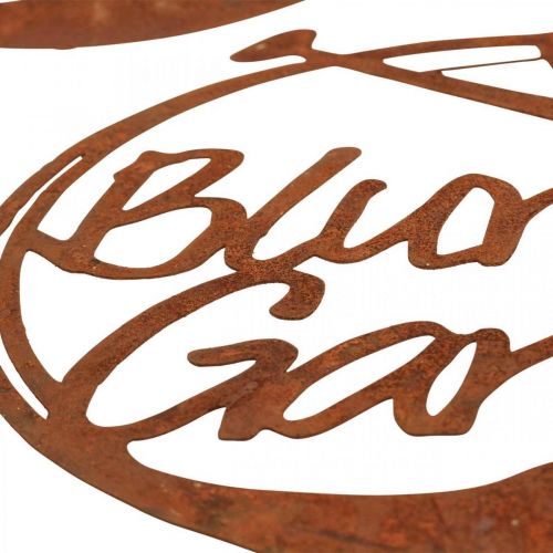 Artikel Gartendeko Rost, Schriftzug, Kräuter Blumen Rosen 29,5cm 3 St