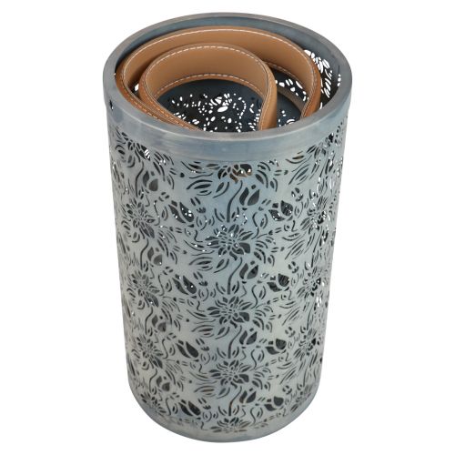 Artikel Gartenlaterne Metall Laterne Henkel Grau H30,5/25cm 2er-Set