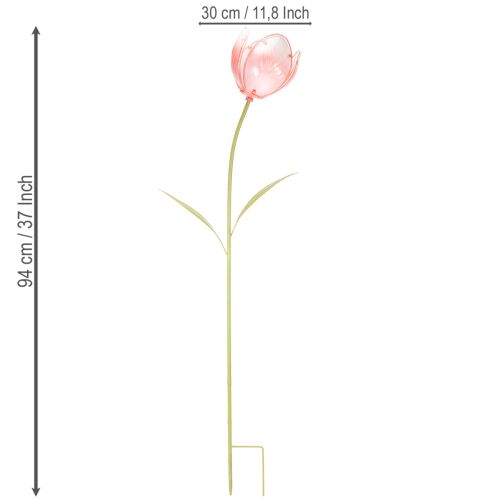 Artikel Gartenstecker Blume Dekorative Tulpe für Blumenbeete und Rabatten 94cm