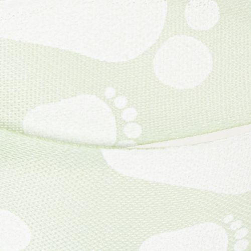 Geschenkband Baby Füße Deko Taufe Grün 25mm 16m | Floristik24.de