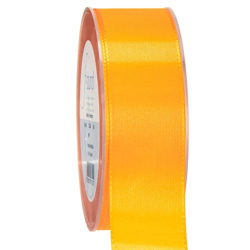 Floristik24 Geschenkband Dekorationsband Orange Seidenband 40mm 50m