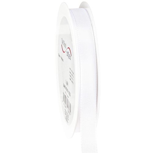 Geschenkband Dekorationsband Taftband Weiß 15mm 50m