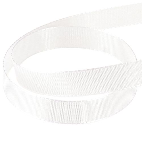 Artikel Geschenkband Dekorationsband Taftband Weiß 15mm 50m