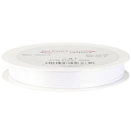 Artikel Geschenkband Dekorationsband Taftband Weiß 15mm 50m