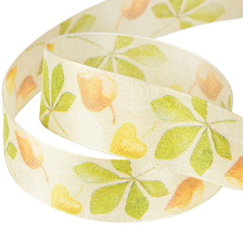 Artikel Geschenkband Grün Herbstlaub Deko Band Herbst 25mm 20m