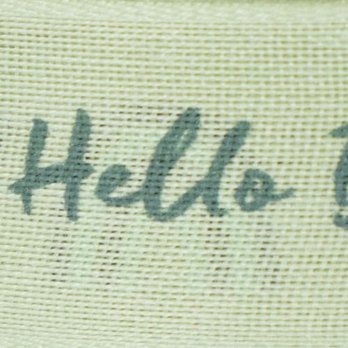 Geschenkband Hello Baby Dekoband Taufe Grün 25mm 16m | Floristik24.de