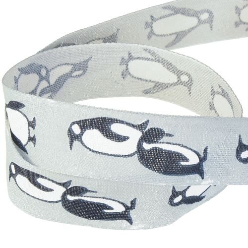 Artikel Geschenkband Pinguine Weihnachtsband Stoff 25mm 15m