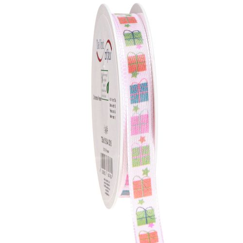 Floristik24 Geschenkband mit Päckchen Band Weihnachten 15mm 18m