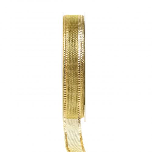 Geschenkband Gold Ringeleffekt 15mm 25m