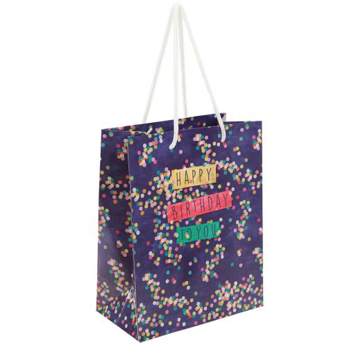 Floristik24 Geschenktüte Geburtstag „Happy Birthday“ Papier 18×10×23cm 2St