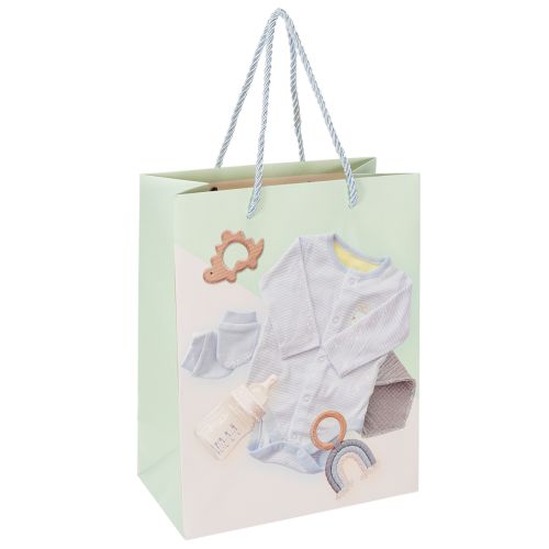 Geschenktasche Baby Junge Ideal für Babygeschenke zur Geburt 23cm 2St | Floristik24.de