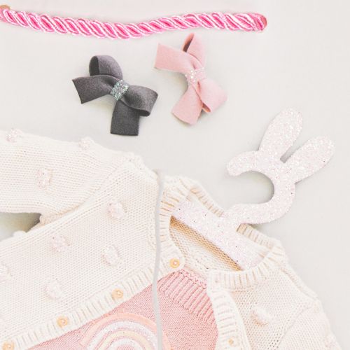 Geschenktüten Baby Mädchen Geschenktaschen Geburt 23×18cm 2St | Floristik24.de
