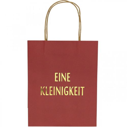 Artikel Geschenktüten „Eine Kleinigkeit“ Rot Papiertüten 16×8cm 6 St
