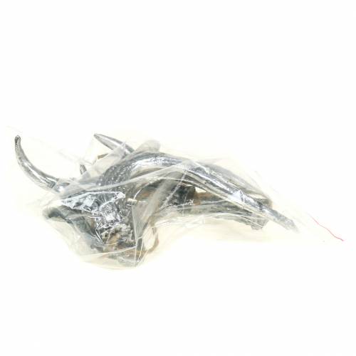 Artikel Dekohänger Geweih Silber-Antik 12cm x 11cm 4St