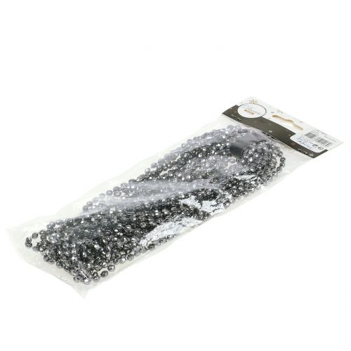 Artikel Weihnachtsdeko Perlengirlande Grau 275cm