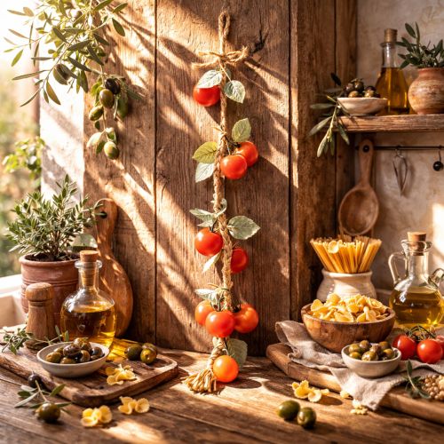 Artikel Tomaten Girlande Kunstpflanze Dekorative Rebe naturgetreue Wohnzimmer Deko 135cm