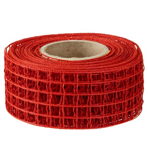 Floristik24 Gitterband 4,5cm x 10m Rot