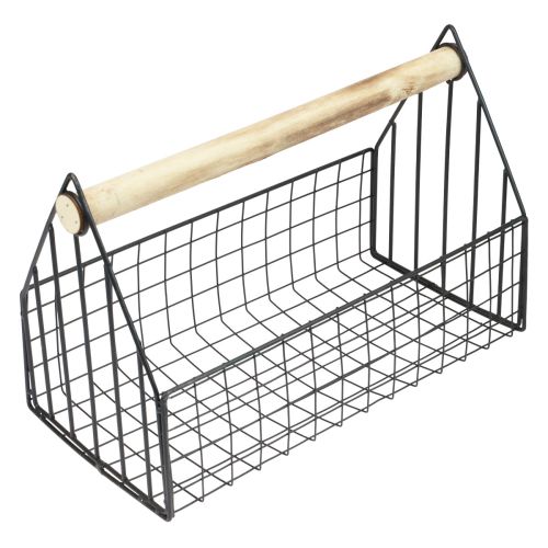 Artikel Drahtkorb Gitterkorb Pflanzkorb Metall Schwarz 35x18x22,5cm