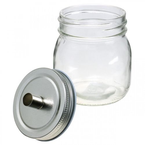 Floristik24 Deko Glas mit Kerzenhalter Kerzendeko Ø8cm H10,5cm 4 St