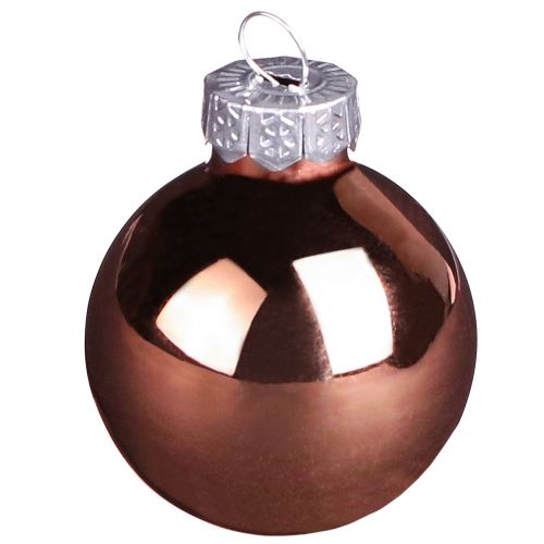 Artikel Glaskugeln Baum Weihnachten Silber Apricot Ø4cm 24 St