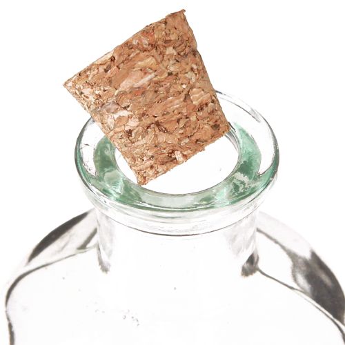 Artikel Glasvase Flaschen Deko Vase mit Korken H10,5cm 8 St