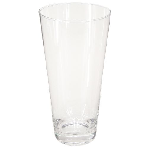 Glasvase Konisch Blumenvase Transparent Ø10cm H20cm