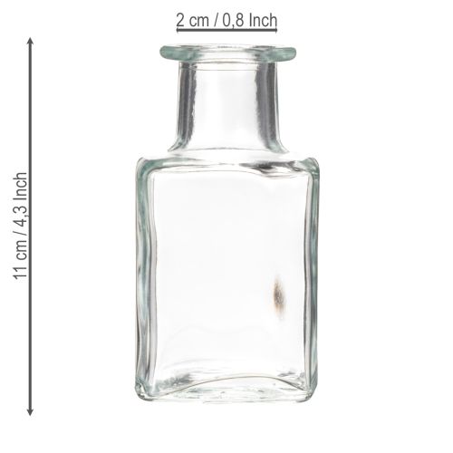 Artikel Mini Vase Glas Dekoration für minimalistisches Interieur und modernes Wohnen 11cm 6St