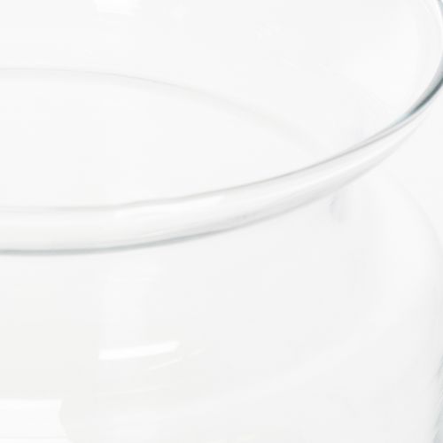 Glasvase klar Deko-Vase aus Glas mit Rand für Windlicht oder Blumenvase 15cm | Floristik24.de