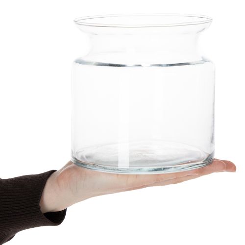 Artikel Glasvase klar Deko-Vase aus Glas mit Rand für Windlicht oder Blumenvase 15cm
