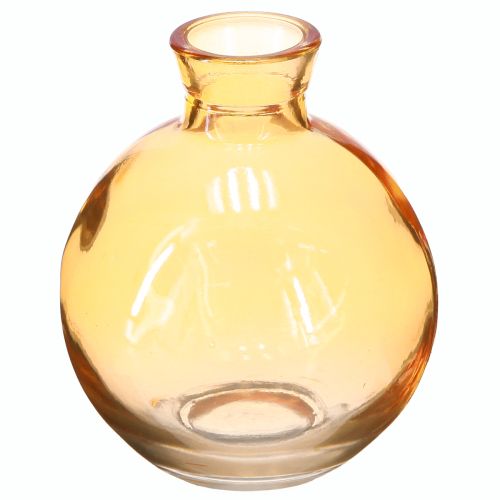 Artikel Glasvasen Bauchig Mini Dekovasen Orange Ø7,5cm H9cm 6 St