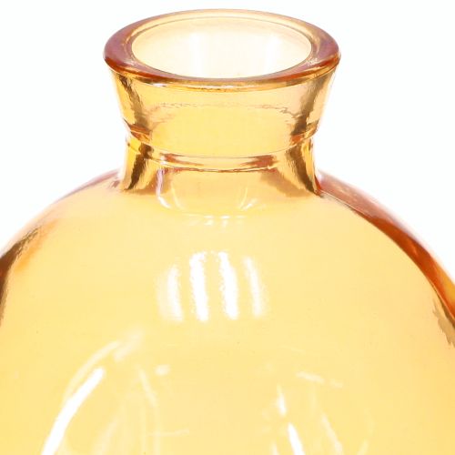 Artikel Glasvasen Bauchig Mini Dekovasen Orange Ø7,5cm H9cm 6 St