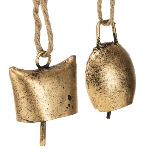 Artikel Glocken Christbaumschmuck Metall Vintage Gold 5cm 8 St