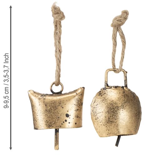 Artikel Glocken Christbaumschmuck Metall Vintage Gold 5cm 8 St