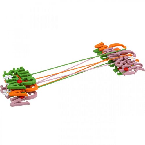 Artikel Glückwunsch Blumenstecker Pflanzenstecker Holz 8cm 6 St