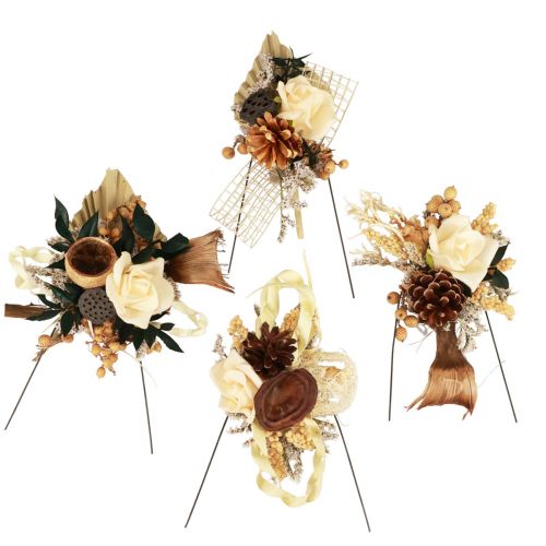 Artikel Grabgestecke Beigaben Trauergesteck 4-fach sortiert 28 St