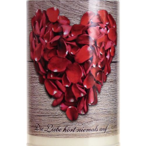 Artikel Grabkerzen mit Motiv Rosen Trauerlichter Gemischt Ø7cm H18,5cm 6St