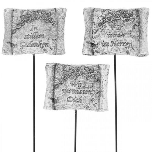 Artikel Grabschmuck Stecker, Dekostecker mit Spruch L16,5cm 6 St