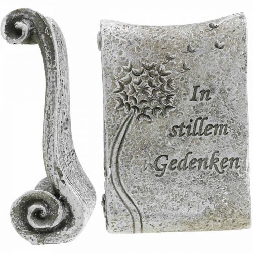 Artikel Gedenkstein Schriftrolle „In stillem Gedenken“ 9x6cm 4 St