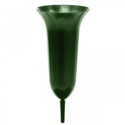 Grabvase 42cm Dunkelgrün Vase Grabschmuck Trauerfloristik 5St