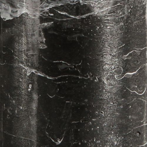 Artikel Große Stumpenkerzen Schwarz Marmoroptik 85x200mm 2 St