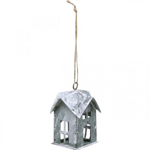 Artikel Weihnachtsanhänger Metall Haus Shabby Chic Weiß H9,5cm 3St